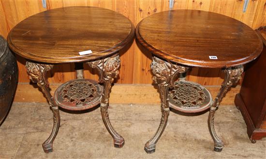 Pair iron tables